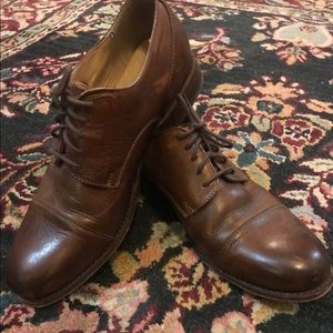 Brown Leather Frye Oxford Shoes